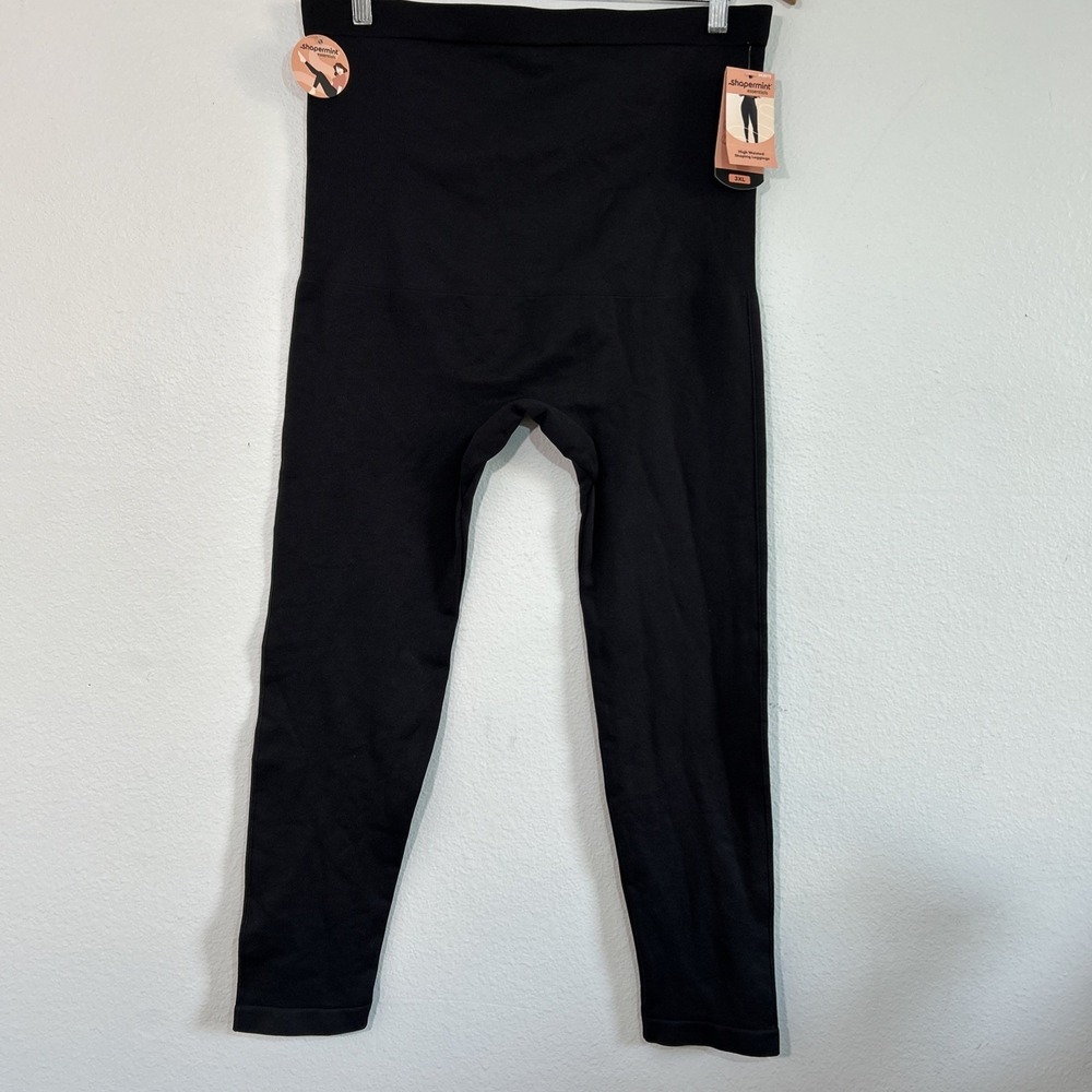 Shapermint Essentials Leggings Womens 3XL Black High Waisted Shaping Control
